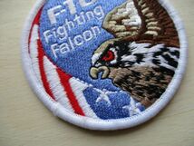 【送料無料】アメリカ空軍 F-16 Fighting Falconパッチ ワッペン/ファイティング ファルコンpatchエアフォースAIR FORCE 戦闘機USAF M80_画像4