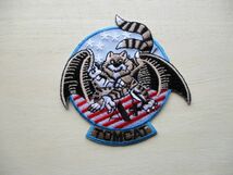 【送料無料】アメリカ海軍トムキャットTOMCAT A＋パッチ ワッペン/PATCHバットウィングF-14 TOM CAT USNバットウィングpatch米軍NAVY M79_画像1