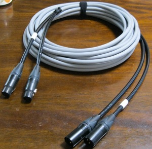 PA for 2 channel speaker cable XLR type 20m gray 