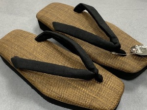  Nara Yamato atelier sandals setta men's made in Japan zori for man gentleman for panama ma mesh tea light brown flax nose .