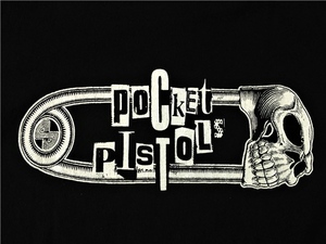 ポケットピストルズ ＰＯＣＫＥＴ ＰＩＳＴＯＬＳ 安全ピン スカル Ｔシャツ 黒 ブラック Ｓ スケート スケボー パンク ドクロ