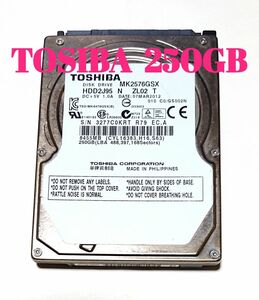 TOSHIBA SATA HDD 250GB 5400rpm 【MK2576GSX】 