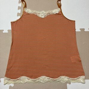 アルファキュービック ボーダーキャミソール L