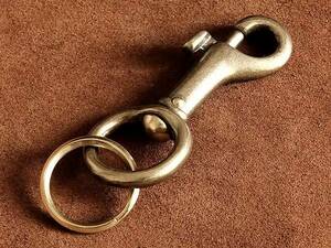  brass iron .na ska n key holder ( Gold ) gold color double ring key ring kalabina belt loop na ska n key hook two -ply can 