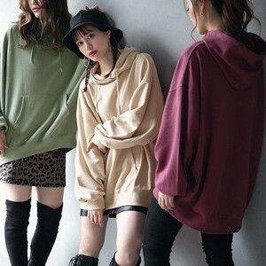 ★未使用 新品 夢展望　Newlyme オーバーサイズパーカーM ベージュ beige 洋服 パーカー 衣類 服 もこもこ 大きめ 大きい　ゆったり