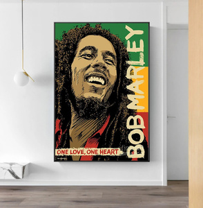  C2794 ボブ・マーリーBOB MARLEY キャンバスアートポスター 50×70cm イラスト インテリア 雑貨 海外製 枠なし 