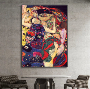  C1607 グスタフ・クリムト Gustav Klimt キャンバスアートポスター 50×70cm イラスト インテリア 雑貨 海外製 枠なし 