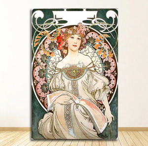  C2697 アルフォンス・ミュシャ Alphonse Mucha シャンパン キャンバスアートポスター 50×75cm イラスト インテリア 雑貨 海外製 枠なし L