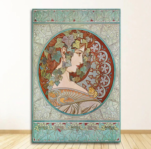  C2700 アルフォンス・ミュシャ Alphonse Mucha シャンパン キャンバスアートポスター 50×75cm イラスト インテリア 雑貨 海外製 枠なし O