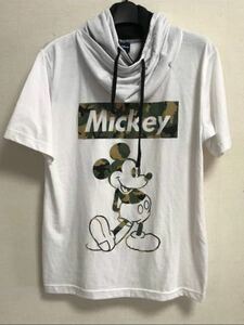 ディズニー disney Mickey Mouse ミッキーマウス 迷彩 カモフラージュ 半袖 シャツ メンズ Lサイズ
