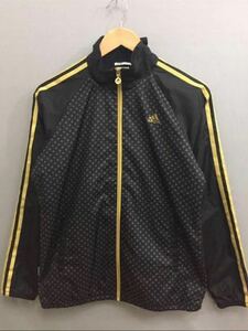 アディダス adidas 【美品】 ジャンパー ジャケット 水玉 ドット ブラック レディース OTサイズ