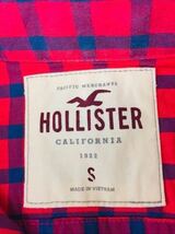 ホリスター HOLLISTER ボタンダウン シャツ チェック柄 襟 レッド×ブルー メンズ Sサイズ 175サイズ ～_画像3