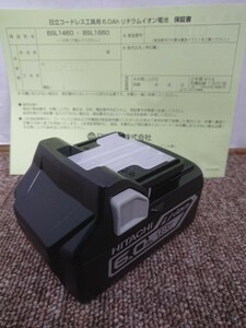 5441 送料520円 新品未使用 HITACHI リチウムイオンバッテリー BSL1860 Li-ion 日立インパクトドライバー HiKOKI 日立工機 保証書