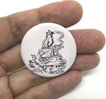 北尾政美　缶バッジ　３個セット　名画　絵画　アート　グッズ　弁財天　七福神　弁天　グッズ 　Button Badge　ART_画像2