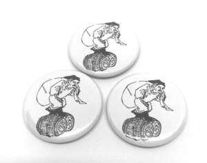 北尾政美　缶バッジ　名画　絵画　アート　グッズ　大黒天　七福神　グッズ 　Button Badge