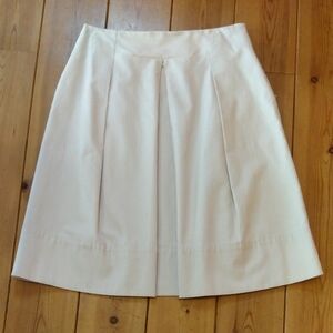 Courreges クレージュ タック フレアスカート ライトベージュ サイズ40