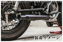 新品 即決 バイク アメリカン トランペット スリップオンマフラー 銀 DS400 DS250 DS1100 VN400 VN800 EN400 イントルーダー_画像5