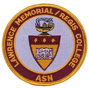 EF131 LAWRENCE MEMORIAL REGIS COLLEGE ASN 丸形 ワッペン パッチ ロゴ エンブレム アメリカ 米国 USA 輸入雑貨