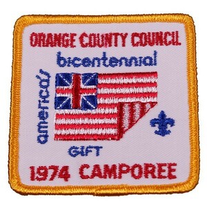 LI78 70s ORANGE COUNTY COUNCIL 1974 CAMPOREE ボーイスカウト BSA ワッペン パッチ ロゴ エンブレム USA アメリカ 米国 輸入雑貨