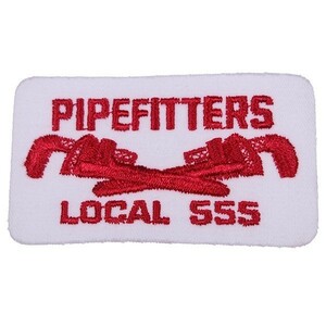 DF100 PIPEFITTERS LOCAL 555 ビンテージ ワッペン パッチ ロゴ エンブレム アメリカ 米国 USA 輸入雑貨