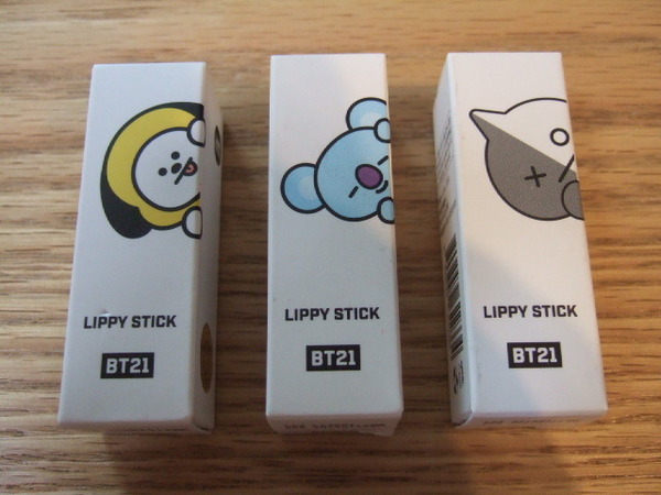 BTSコラボ VT BT21 × VT Cosmetic リッピースティック 3本セット　03 ムードローズ 05 ディープオレンジ 07 バーガンディ 韓国コスメ