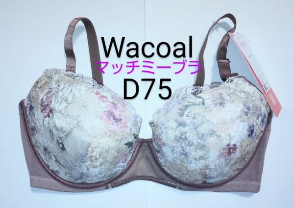 D75 Wacoal Wing マッチミーブラ ブラウン系 新品タグ付き