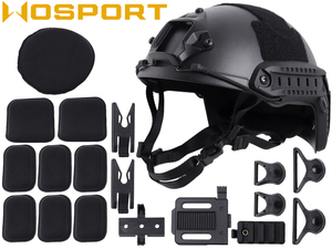 WO-HLM-006B WoSporT FAST MH type helmet standard VERSION M-SIZE BK