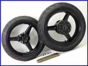 * {W4} superior article!2004 year XJR1300 YSP black special ED original wheel rom and rear (before and after) set! actual work car taking out!