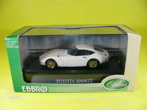 エブロ 1/43 トヨタ 2000 GT 白 ゴールドホイールVer. レアモデル (最安送料レタパ520円)