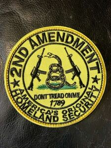 新品ワッペン】2nd Amendment / NRA / Homeland Security 全米ライフル協会 憲法修正第2条 tactical タクティカル militia 民兵 US patriot