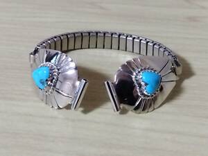  prompt decision \6500 unused goods silver 925 Indian jewelry Heart turquoise clock belt sterling silver 