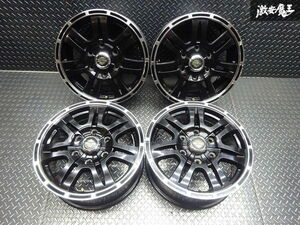 ●マッドクロス XD-7？ 16インチ 6.5J +48 PCD 139.7 6H ハブ径 約108.6ｍｍ ブラポリ ホイール 単体 4本 ハイエース キャラバン 棚Q-6