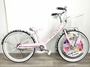 22 -inch automatic light for children bicycle (1467) pastel pink SUI334744 unused goods *