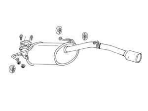 納品先限定 FUJITSUBO フジツボ ワゴリス マフラー AZR60G ノア 2WD スポーティーパッケージ H13.11～H16.8 460-27422