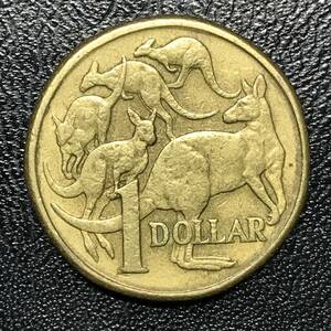 ★世界 海外 外国 コイン 硬貨！1985年！オーストラリア 1ドル/1DOLLAR 1枚！エリザベス2世 カンガルー AUSTRALIA！★管理番号1425