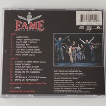 【独盤サントラ】FAME THE MUSICAL(5291092)ORIGINAL LONDON CAST フェーム ミュージカル オリジナル・ロンドン・キャスト 1995年 _画像2