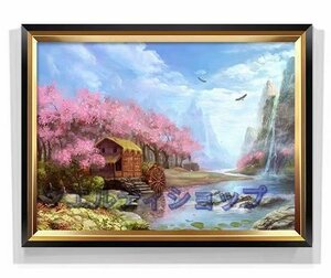 Art hand Auction Bel article populaire ★ Peinture Paysage Tenture murale Peinture à l'huile Vente spéciale ! 60*40cm, peinture, peinture à l'huile, Nature, Peinture de paysage