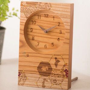 くまのプーさん 木製 置時計 ディズニー 3連時計