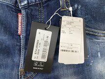 DSQUARED2 (ディースクエアード) SKATER JEANS デニム ダメージ加工 ストレッチ リペア スリム S74LB0994 44 ブルー メンズ/028_画像6