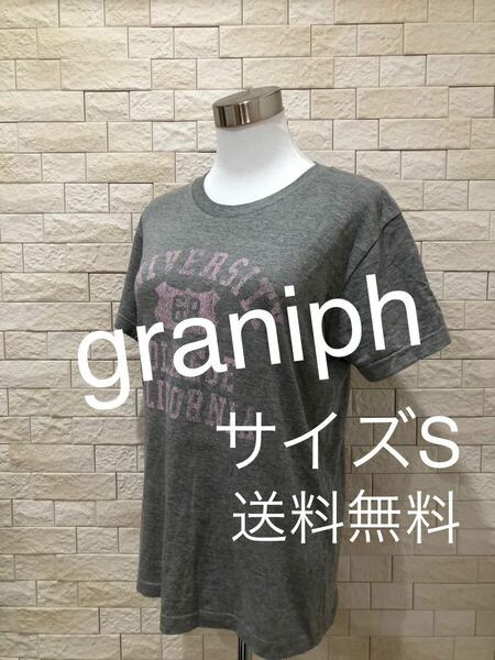 Design Tshirts Store graniph デザインティーシャツストアグラニフ グラニフ レディース　カットソー 半袖 Tシャツ インナー サイズS