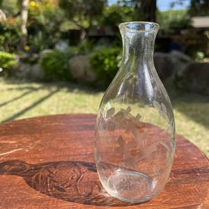 ガラス 徳利 極薄ガラス レトロガラス レトロ アンティーク ビンテージ インテリア 花瓶