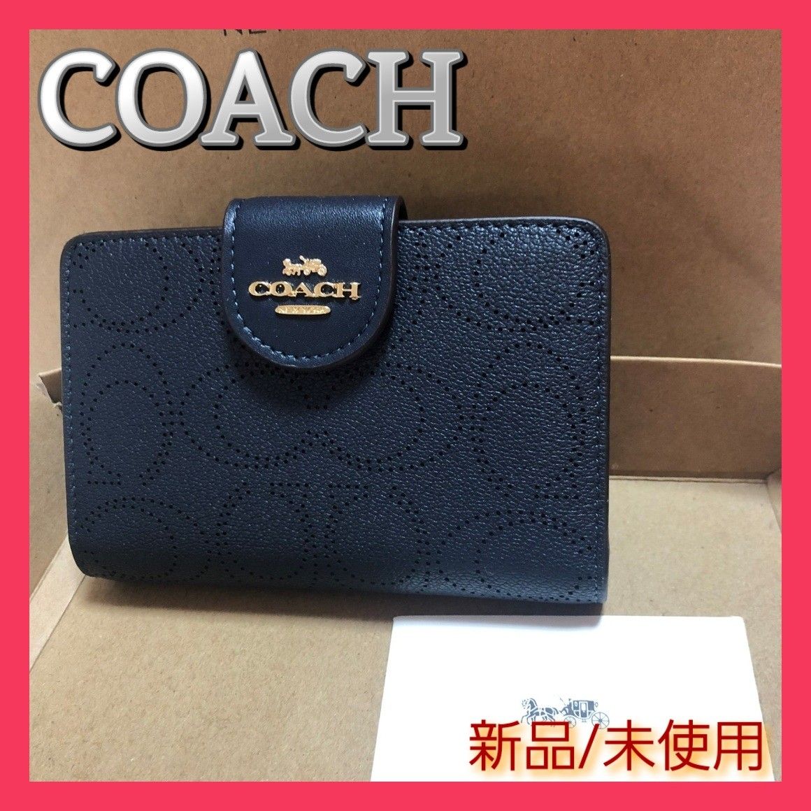 COACH ミッドナイト パフォレイテッドシグネチャー ミディアム｜Yahoo