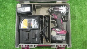 動作品 日立 充電式インパクトドライバー WH14DDL 充電工具 バッテリー2個・充電器 傷や汚れあり HITACHI 中古品 KBC