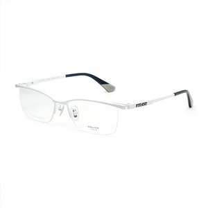 ポリス メガネ 眼鏡 フレーム のみ VPLL52J-0WT5 ホワイト ノーズパッド メンズ 国内正規品