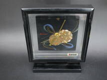 送料710円　KANSAI 　加賀　山中漆器 　極上　蒔絵　置時計　高さ21cm　（A667_画像1