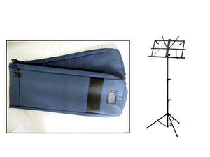 13. for koto case (. koto case /. koto bag /. sack ) robust .600D cloth cushion go in navy blue color + steel music stand 