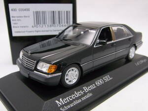* ценный!*Mercedes-Benz 600SEL 1991 Black met. 1/43[W140 более ранняя модель Mercedes Benz ]400 035400* осмотр :V12 S600L 500SE 300SE AMG BRABUS