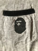 ア ベイシングエイプ A BATHING APE 半袖 リバーシブル Ｔシャツ Mサイズ 白×グレー_画像6