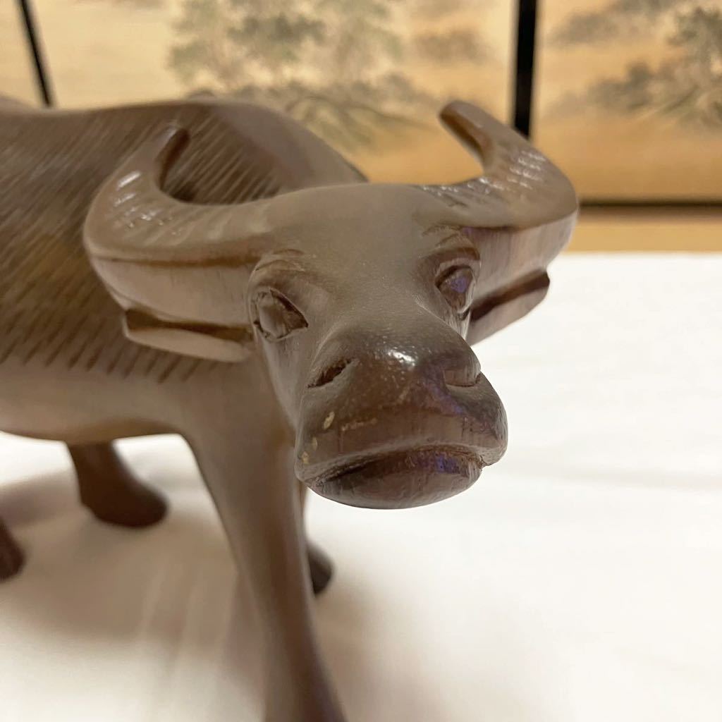 水牛 置き物 エスニック 木彫り 木製 木工芸 民芸品 工芸品 オブジェ