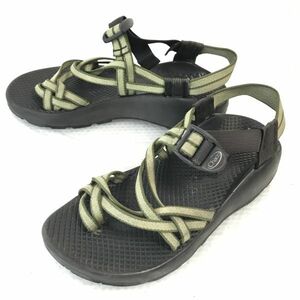 USA　Chaco/チャコ★アウトドア/サンダル【6/22.5-23.5/緑/green】ビブラムソール/Shoes◆Q-98